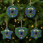 Turnbull Hunting Tartan Crest Christmas Ceramic Ornament